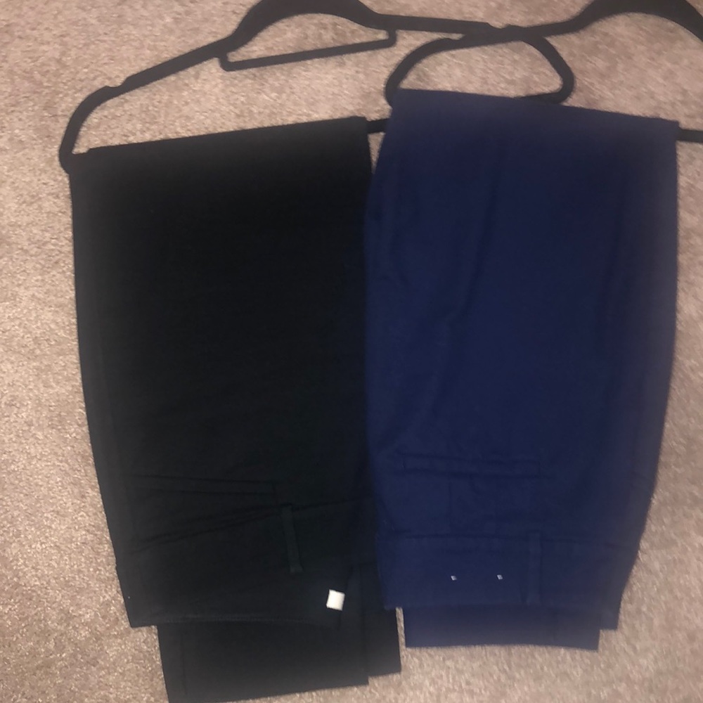 Black and blue dress pants